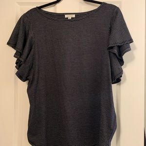 Black and white blouse